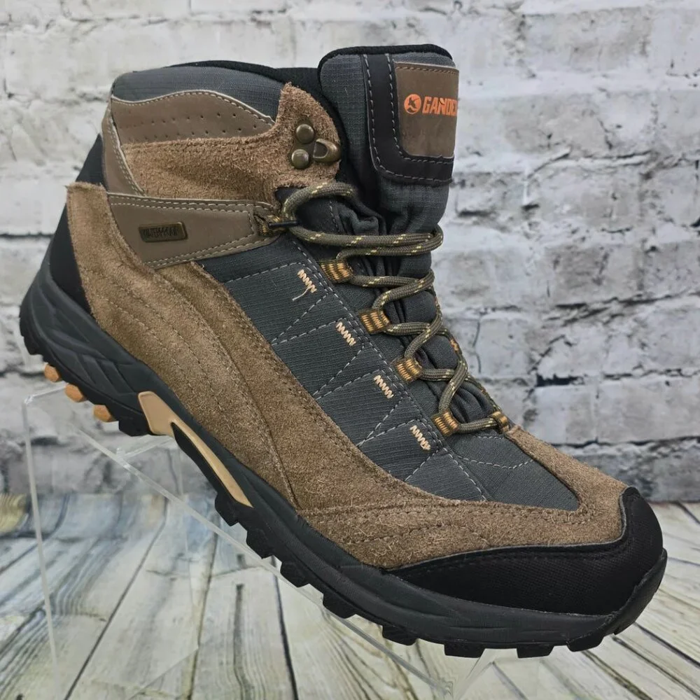 Gander Mountain Trail Climber Boots Men’s 12M Brown Leather Hiking Ankle Outdoor